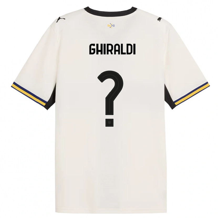 Danxen Dame Cesare Ghiraldi #0 Off-White Svart Gul Hjemmetrøye Drakt Trøye 2026/27 Skjorter T-Skjorte