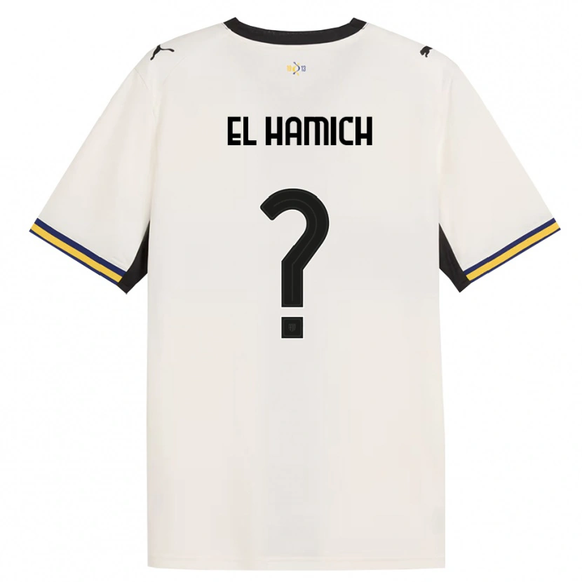 Danxen Dame Anas El Hamich #0 Off-White Svart Gul Hjemmetrøye Drakt Trøye 2026/27 Skjorter T-Skjorte