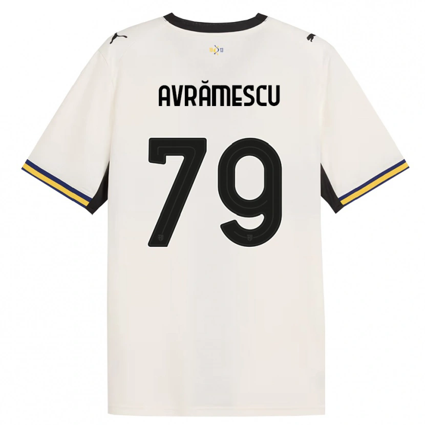 Danxen Dame Ianis Avrămescu #79 Off-White Svart Gul Hjemmetrøye Drakt Trøye 2026/27 Skjorter T-Skjorte