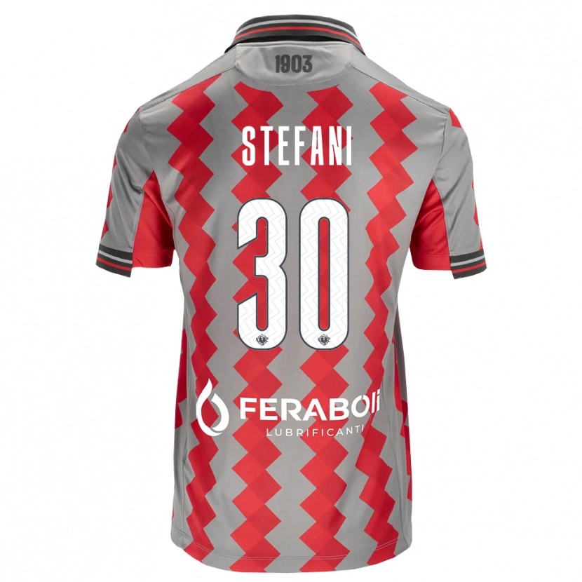 Danxen Dame Christian Stefani #30 Grå Rød Hvit Hjemmetrøye Drakt Trøye 2026/27 Skjorter T-Skjorte