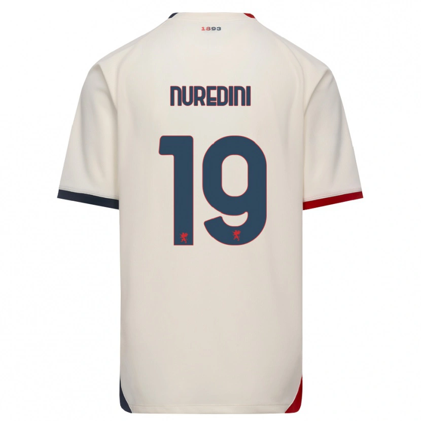 Danxen Dame Joi Nuredini #19 Off-White Rød Bortetrøye Drakt Trøye 2026/27 Skjorter T-Skjorte