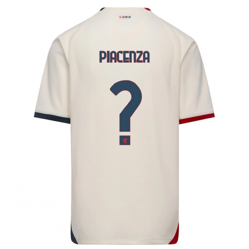 Danxen Dame Tommaso Piacenza #0 Off-White Rød Bortetrøye Drakt Trøye 2026/27 Skjorter T-Skjorte