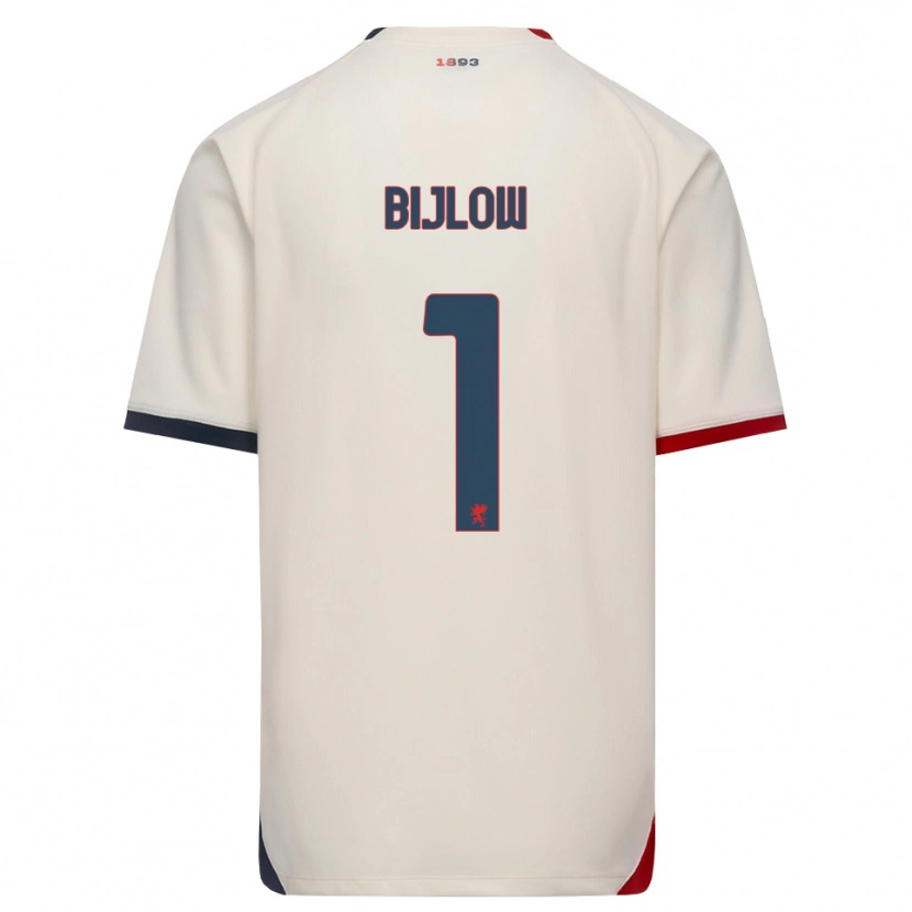 Danxen Dame Justin Bijlow #1 Off-White Rød Bortetrøye Drakt Trøye 2026/27 Skjorter T-Skjorte