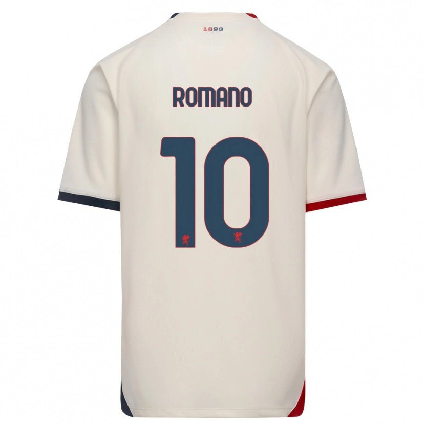 Danxen Dame Marco Romano #10 Off-White Rød Bortetrøye Drakt Trøye 2026/27 Skjorter T-Skjorte