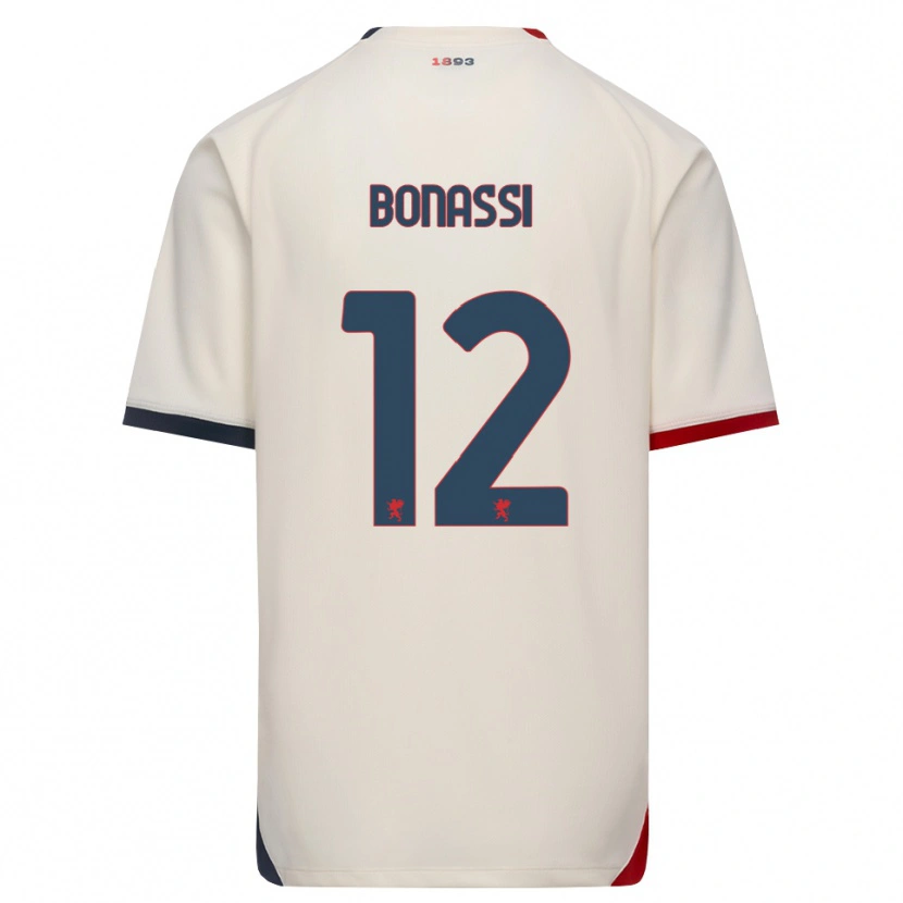Danxen Dame Lorenzo Bonassi #12 Off-White Rød Bortetrøye Drakt Trøye 2026/27 Skjorter T-Skjorte
