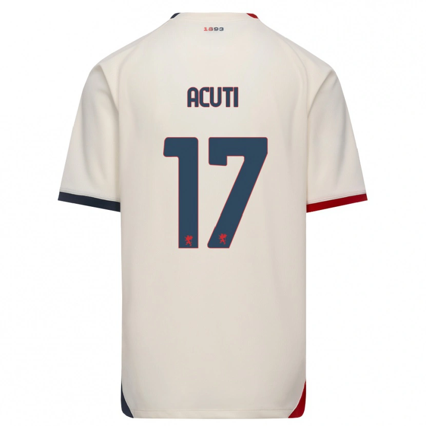 Danxen Dame Arianna Acuti #17 Off-White Rød Bortetrøye Drakt Trøye 2026/27 Skjorter T-Skjorte