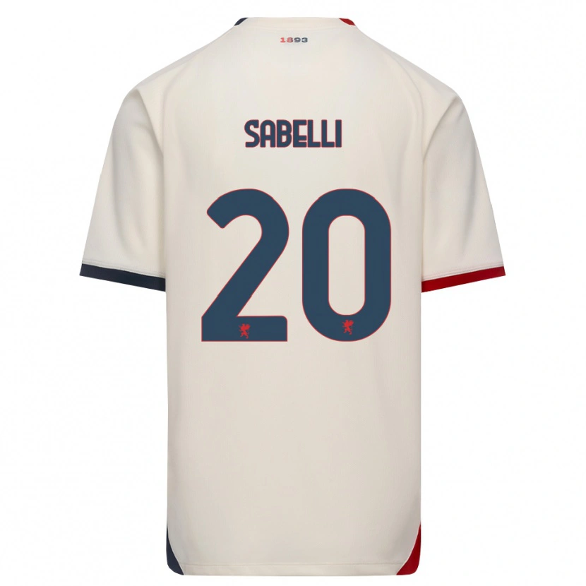 Danxen Dame Stefano Sabelli #20 Off-White Rød Bortetrøye Drakt Trøye 2026/27 Skjorter T-Skjorte