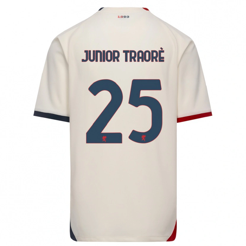 Danxen Dame Hamed Traoré #25 Off-White Rød Bortetrøye Drakt Trøye 2026/27 Skjorter T-Skjorte