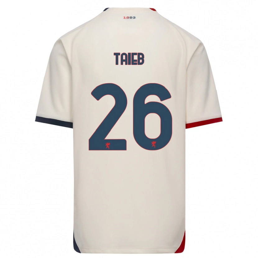 Danxen Dame Chad Taieb #26 Off-White Rød Bortetrøye Drakt Trøye 2026/27 Skjorter T-Skjorte