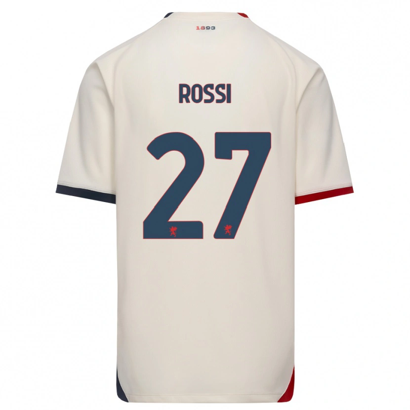 Danxen Dame Lucrezia Rossi #27 Off-White Rød Bortetrøye Drakt Trøye 2026/27 Skjorter T-Skjorte