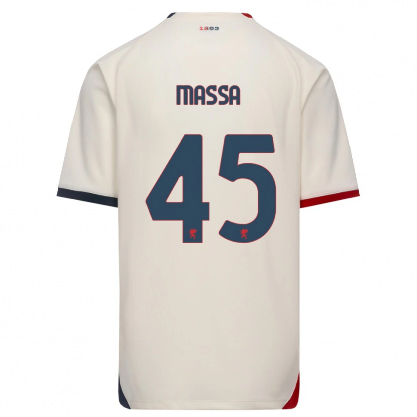 Danxen Dame Alessandra Massa #45 Off-White Rød Bortetrøye Drakt Trøye 2026/27 Skjorter T-Skjorte