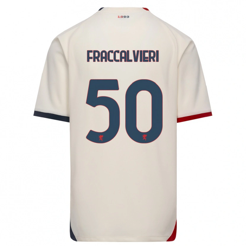 Danxen Dame Michele Fraccalvieri #50 Off-White Rød Bortetrøye Drakt Trøye 2026/27 Skjorter T-Skjorte