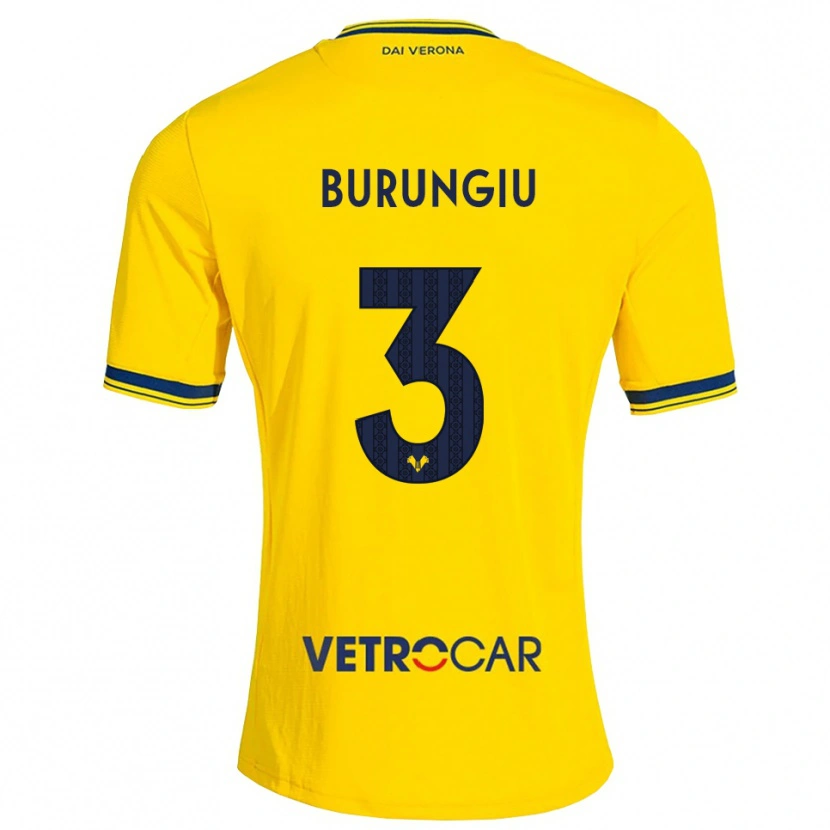 Danxen Dame Luca Burungiu #3 Gul Rød Bortetrøye Drakt Trøye 2026/27 Skjorter T-Skjorte