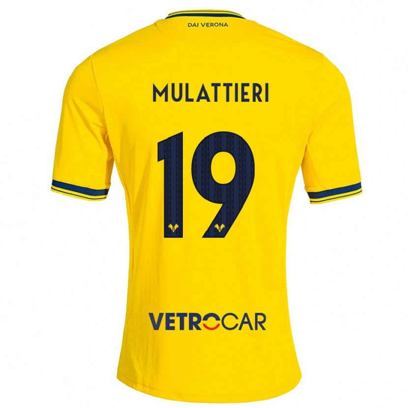 Danxen Dame Samuele Mulattieri #19 Gul Rød Bortetrøye Drakt Trøye 2026/27 Skjorter T-Skjorte
