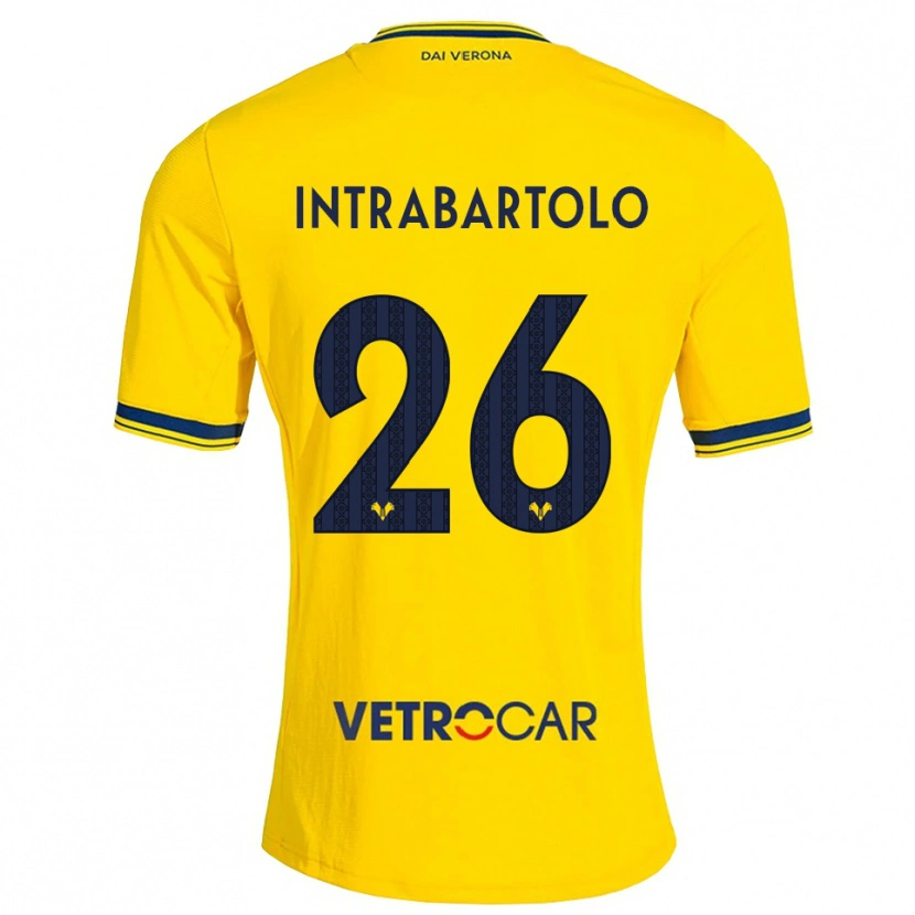 Danxen Dame Denis Intrabartolo #26 Gul Rød Bortetrøye Drakt Trøye 2026/27 Skjorter T-Skjorte