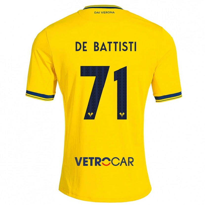 Danxen Dame Davide De Battisti #71 Gul Rød Bortetrøye Drakt Trøye 2026/27 Skjorter T-Skjorte