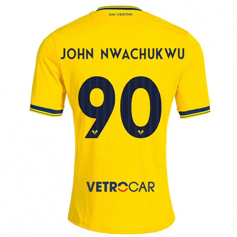 Danxen Dame Samuel John Nwachukwu #90 Gul Rød Bortetrøye Drakt Trøye 2026/27 Skjorter T-Skjorte