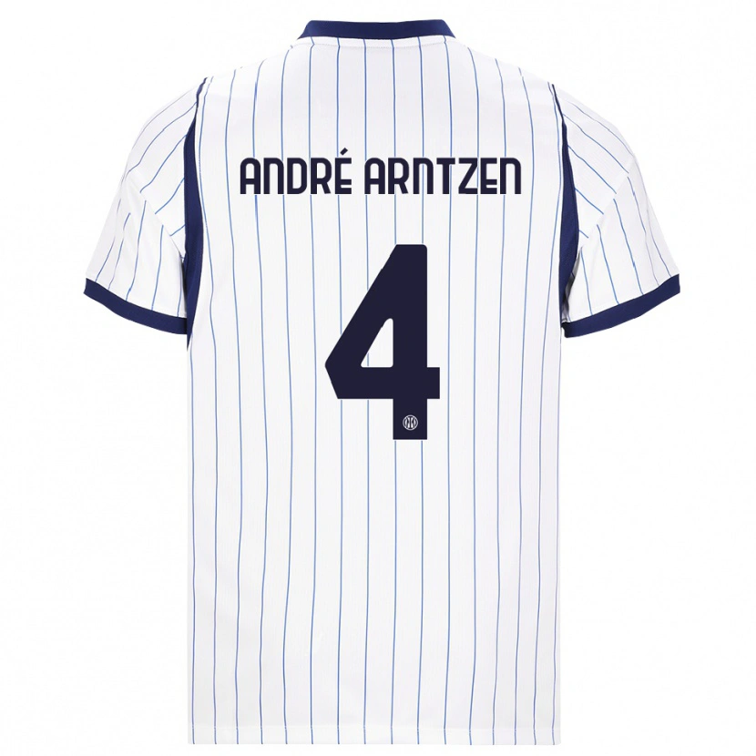 Danxen Dame Matheo André Arntzen #4 Hvit Marineblå Bortetrøye Drakt Trøye 2026/27 Skjorter T-Skjorte