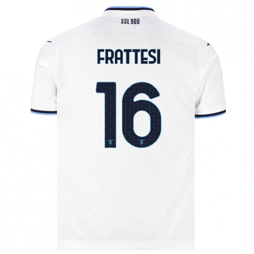 Danxen Dame Davide Frattesi #16 Hvit Marineblå Bortetrøye Drakt Trøye 2026/27 Skjorter T-Skjorte
