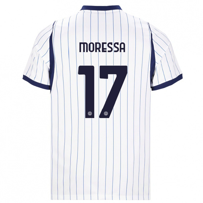 Danxen Dame Kevin Moressa #17 Hvit Marineblå Bortetrøye Drakt Trøye 2026/27 Skjorter T-Skjorte