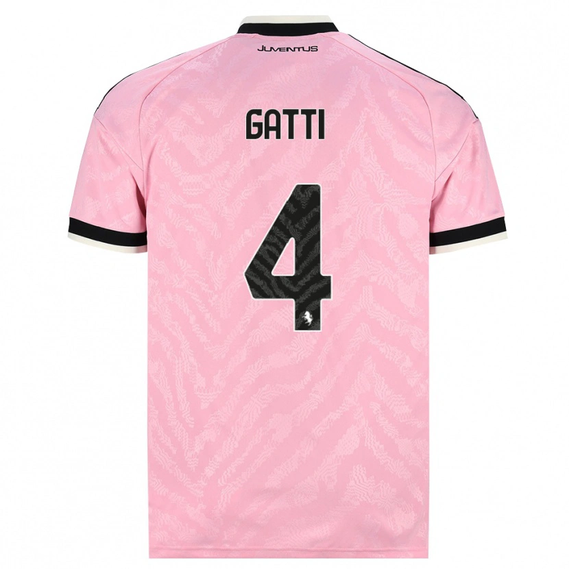 Danxen Dame Federico Gatti #4 Rosa Svart Bortetrøye Drakt Trøye 2026/27 Skjorter T-Skjorte