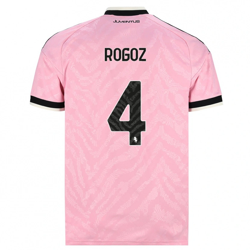 Danxen Dame Nicolas Rogoz #4 Rosa Svart Bortetrøye Drakt Trøye 2026/27 Skjorter T-Skjorte