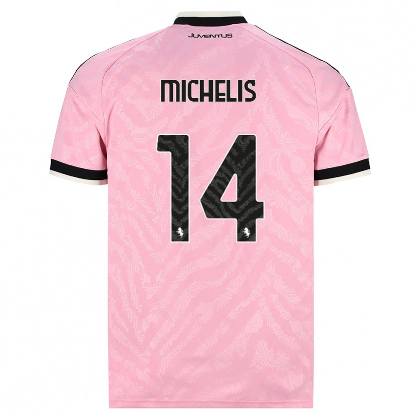 Danxen Dame Mattia Michelis #14 Rosa Svart Bortetrøye Drakt Trøye 2026/27 Skjorter T-Skjorte