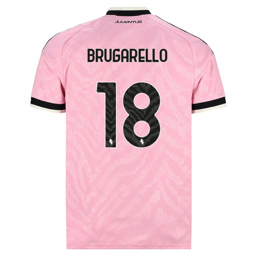 Danxen Dame Mattia Brugarello #18 Rosa Svart Bortetrøye Drakt Trøye 2026/27 Skjorter T-Skjorte