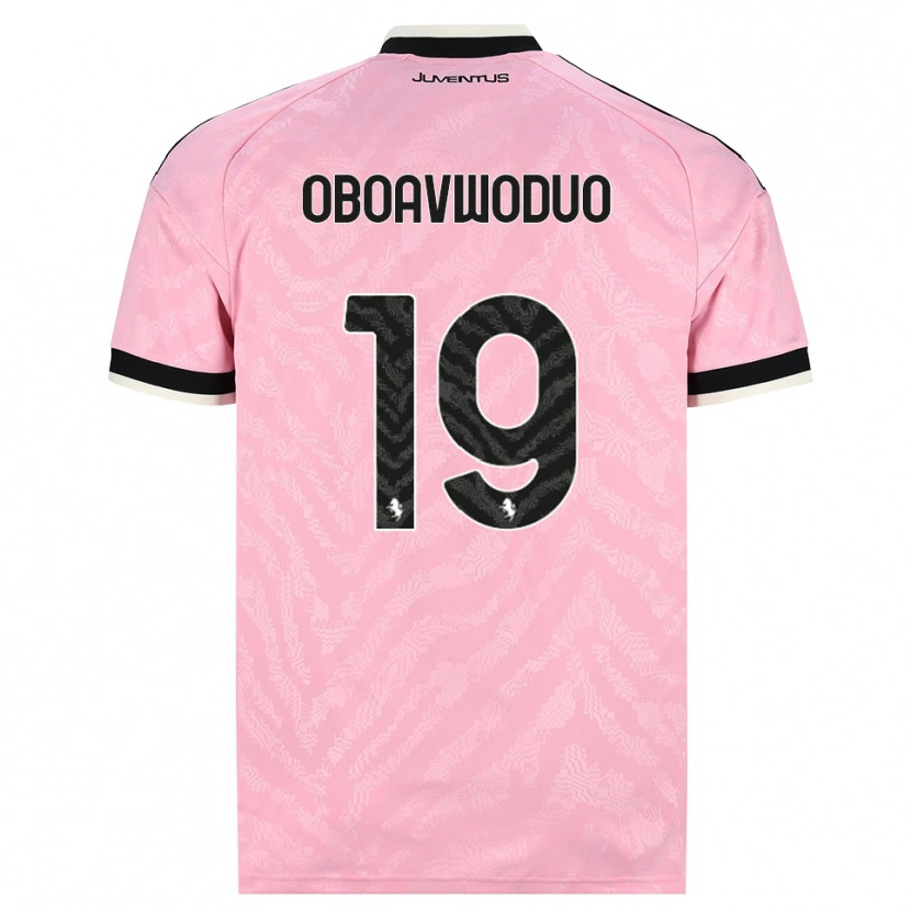 Danxen Dame Justin Oboavwoduo #19 Rosa Svart Bortetrøye Drakt Trøye 2026/27 Skjorter T-Skjorte