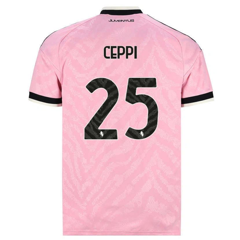Danxen Dame Paolo Ceppi #25 Rosa Svart Bortetrøye Drakt Trøye 2026/27 Skjorter T-Skjorte