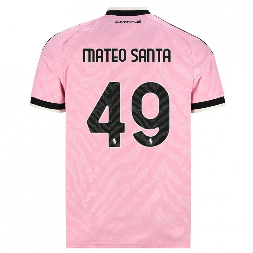 Danxen Dame Mateo Santa Maria #49 Rosa Svart Bortetrøye Drakt Trøye 2026/27 Skjorter T-Skjorte