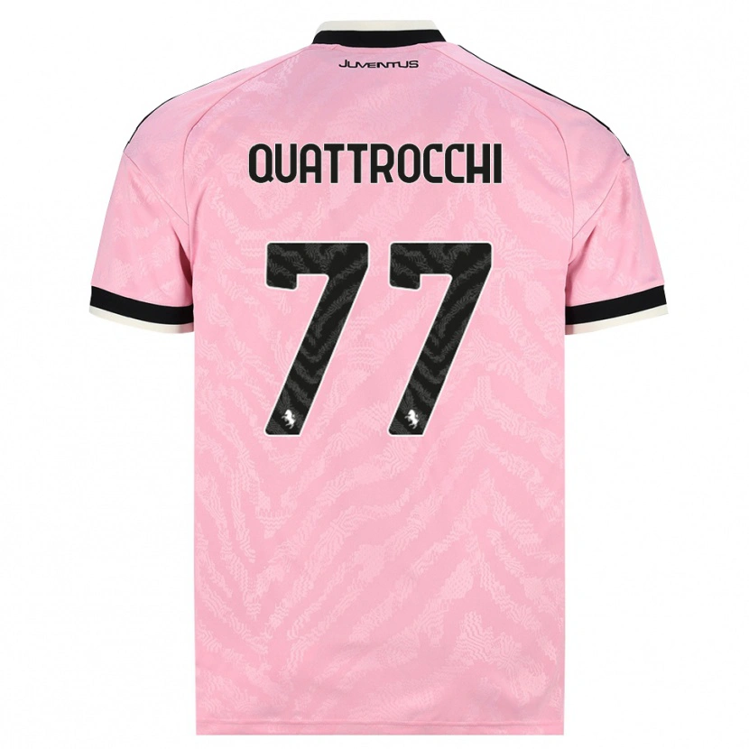 Danxen Dame Juan Ignacio Quattrocchi #77 Rosa Svart Bortetrøye Drakt Trøye 2026/27 Skjorter T-Skjorte