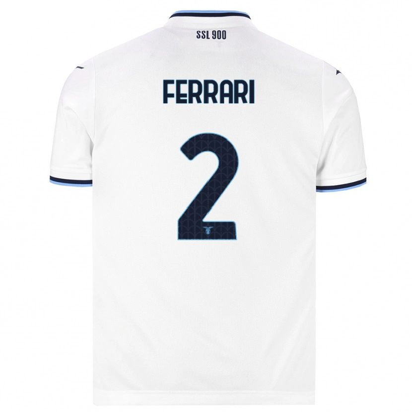 Danxen Dame Lorenzo Ferrari #2 Hvit Marineblå Bortetrøye Drakt Trøye 2026/27 Skjorter T-Skjorte