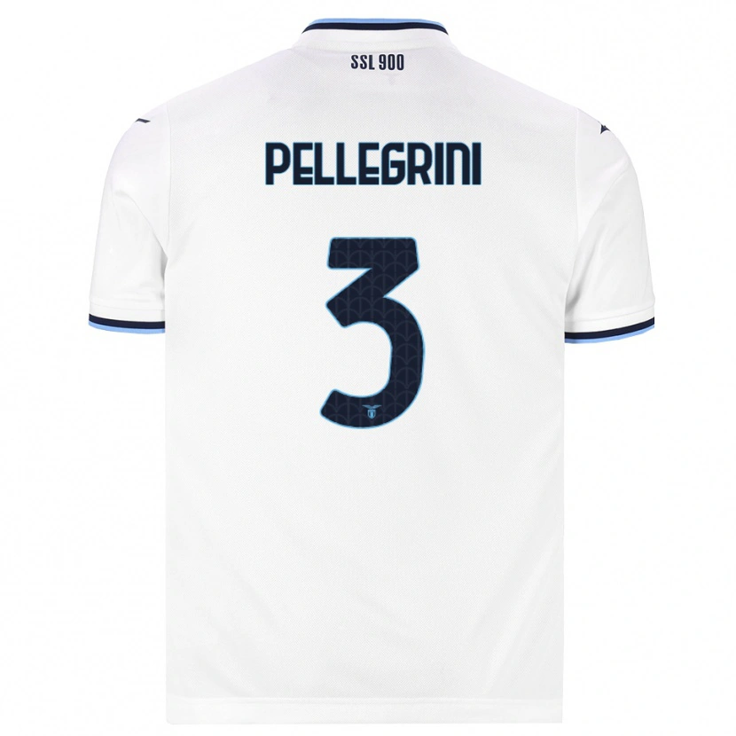 Danxen Dame Luca Pellegrini #3 Hvit Marineblå Bortetrøye Drakt Trøye 2026/27 Skjorter T-Skjorte