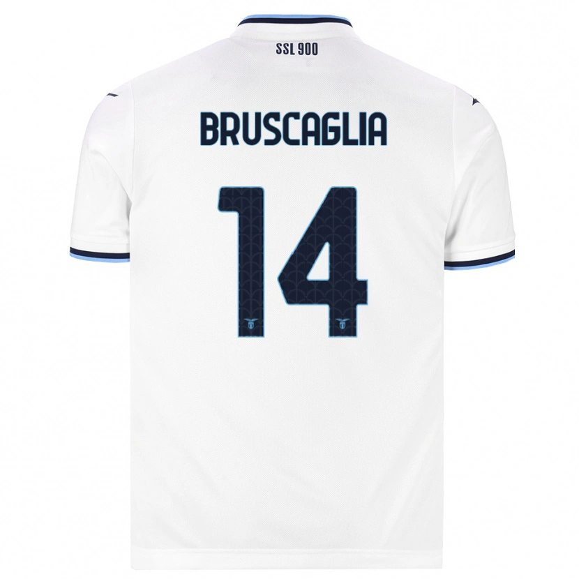 Danxen Dame Lukas Bruscaglia #14 Hvit Marineblå Bortetrøye Drakt Trøye 2026/27 Skjorter T-Skjorte