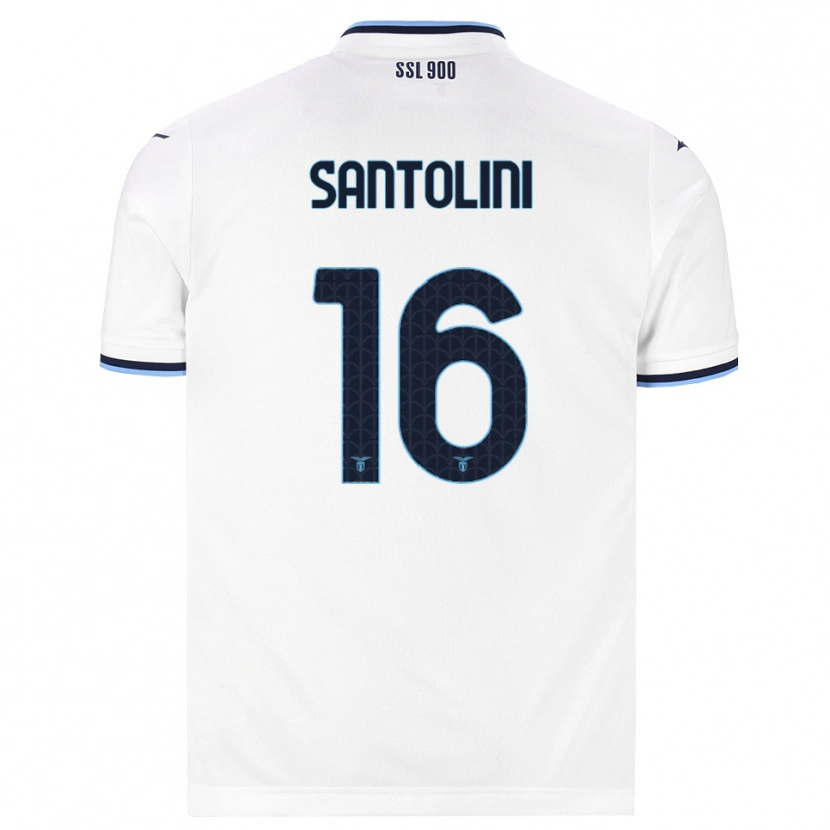 Danxen Dame Emanuele Santolini #16 Hvit Marineblå Bortetrøye Drakt Trøye 2026/27 Skjorter T-Skjorte