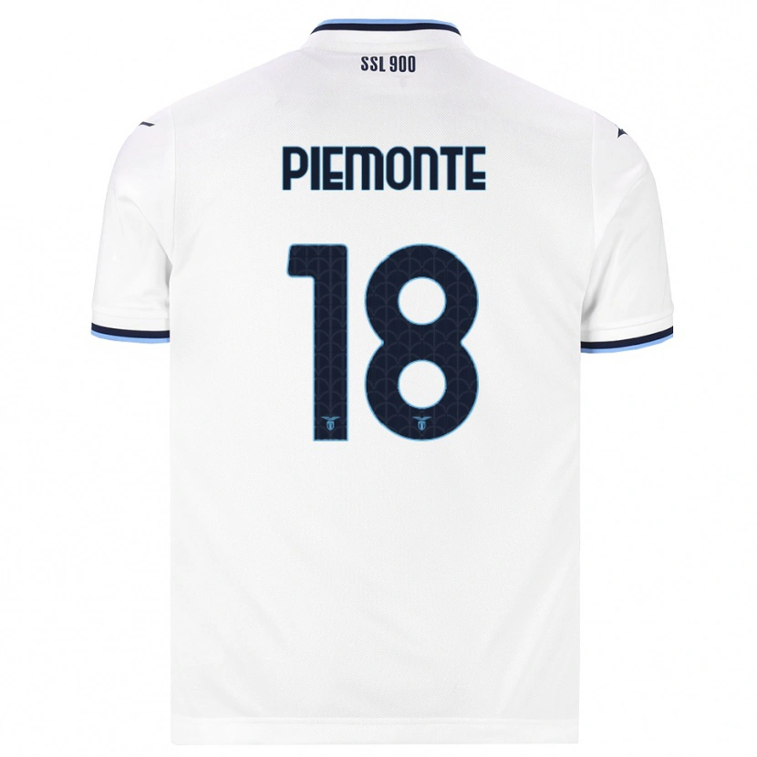 Danxen Dame Martina Piemonte #18 Hvit Marineblå Bortetrøye Drakt Trøye 2026/27 Skjorter T-Skjorte