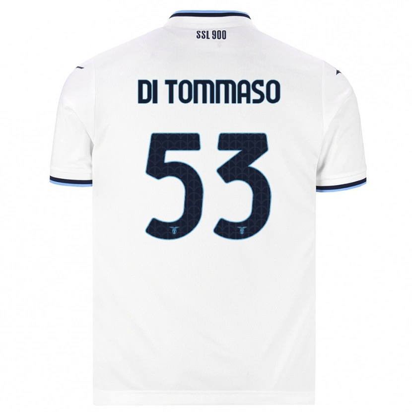 Danxen Dame Leonardo Di Tommaso #53 Hvit Marineblå Bortetrøye Drakt Trøye 2026/27 Skjorter T-Skjorte