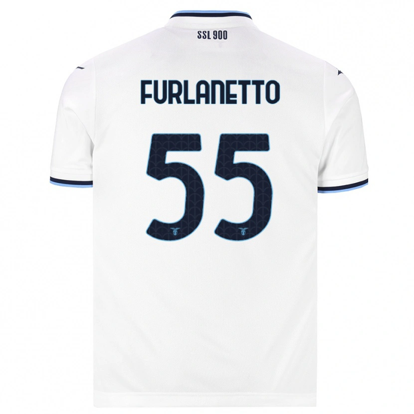 Danxen Dame Alessio Furlanetto #55 Hvit Marineblå Bortetrøye Drakt Trøye 2026/27 Skjorter T-Skjorte