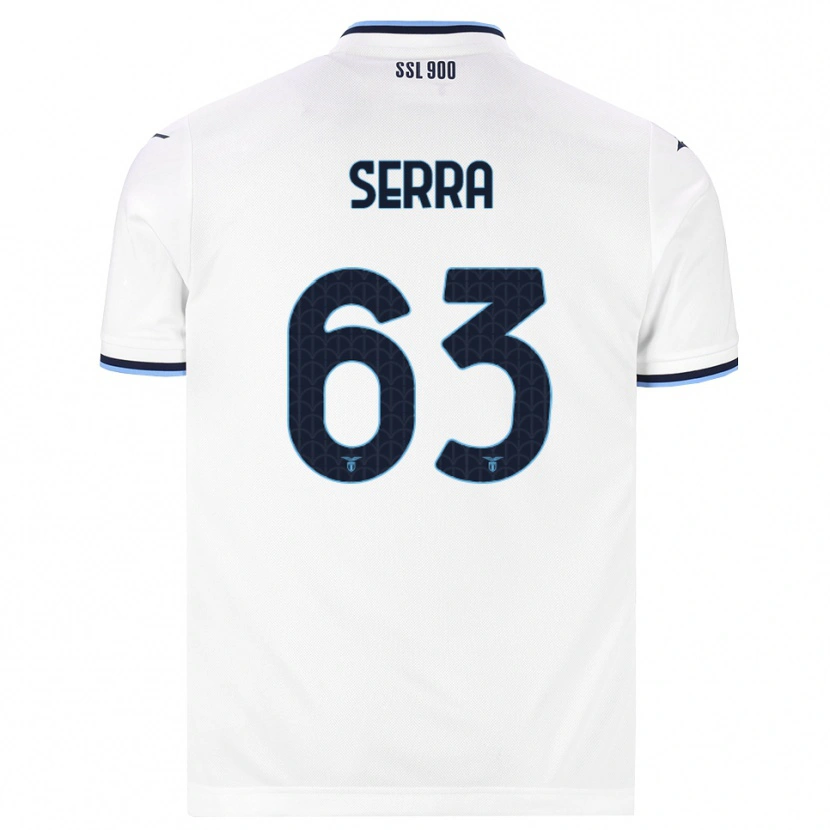 Danxen Dame Federico Serra #63 Hvit Marineblå Bortetrøye Drakt Trøye 2026/27 Skjorter T-Skjorte