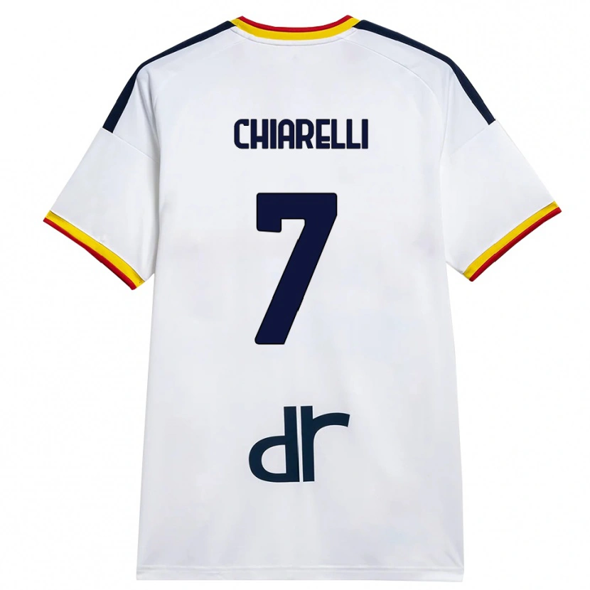 Danxen Dame Donato Chiarelli #7 Hvit Gul Rød Bortetrøye Drakt Trøye 2026/27 Skjorter T-Skjorte