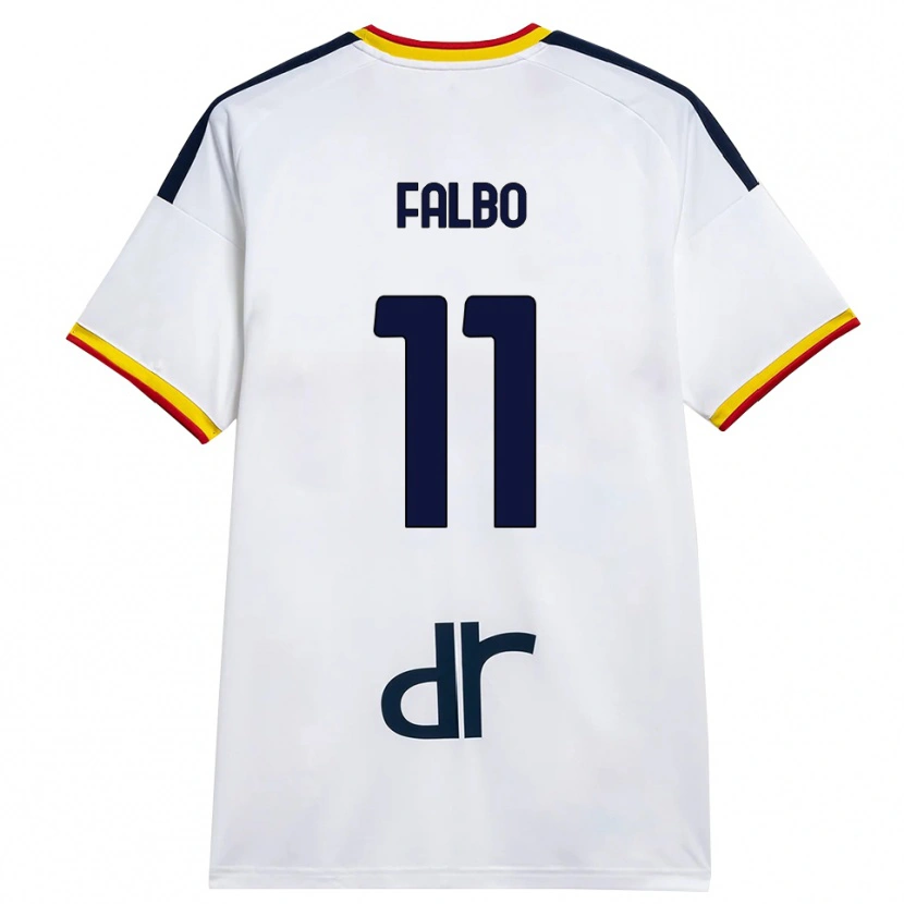 Danxen Dame Antonio Falbo #11 Hvit Gul Rød Bortetrøye Drakt Trøye 2026/27 Skjorter T-Skjorte