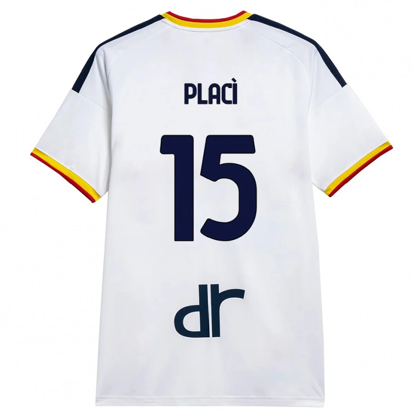 Danxen Dame Davide Placì #15 Hvit Gul Rød Bortetrøye Drakt Trøye 2026/27 Skjorter T-Skjorte