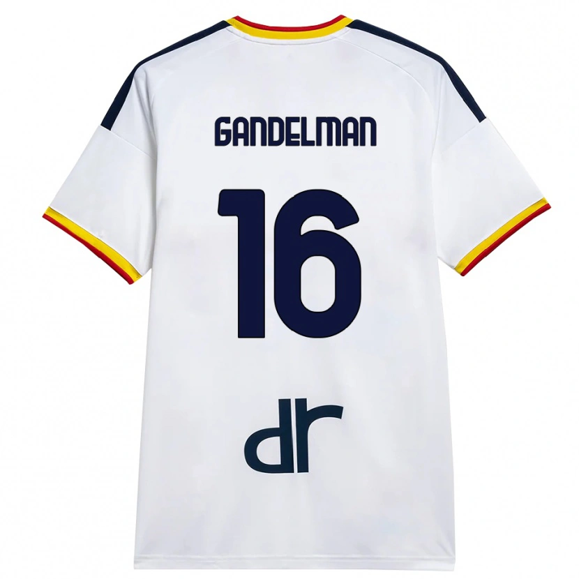 Danxen Dame Omri Gandelman #16 Hvit Gul Rød Bortetrøye Drakt Trøye 2026/27 Skjorter T-Skjorte