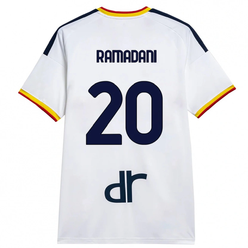 Danxen Dame Ylber Ramadani #20 Hvit Gul Rød Bortetrøye Drakt Trøye 2026/27 Skjorter T-Skjorte