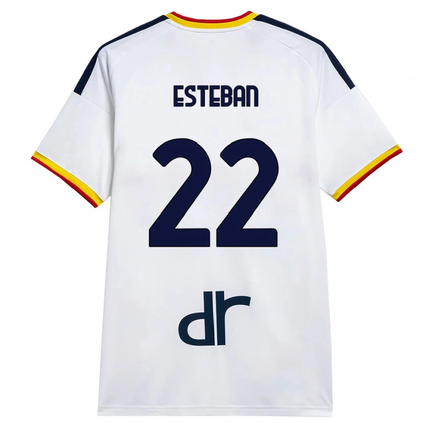 Danxen Dame Paco Esteban #22 Hvit Gul Rød Bortetrøye Drakt Trøye 2026/27 Skjorter T-Skjorte