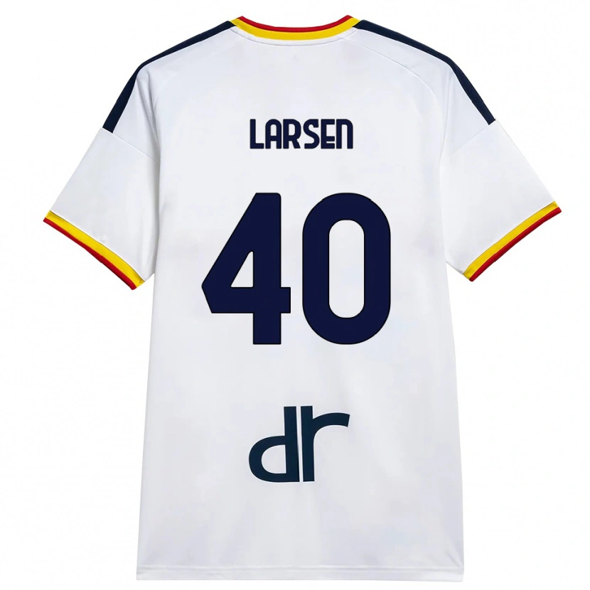 Danxen Dame Emil Larsen #40 Hvit Gul Rød Bortetrøye Drakt Trøye 2026/27 Skjorter T-Skjorte