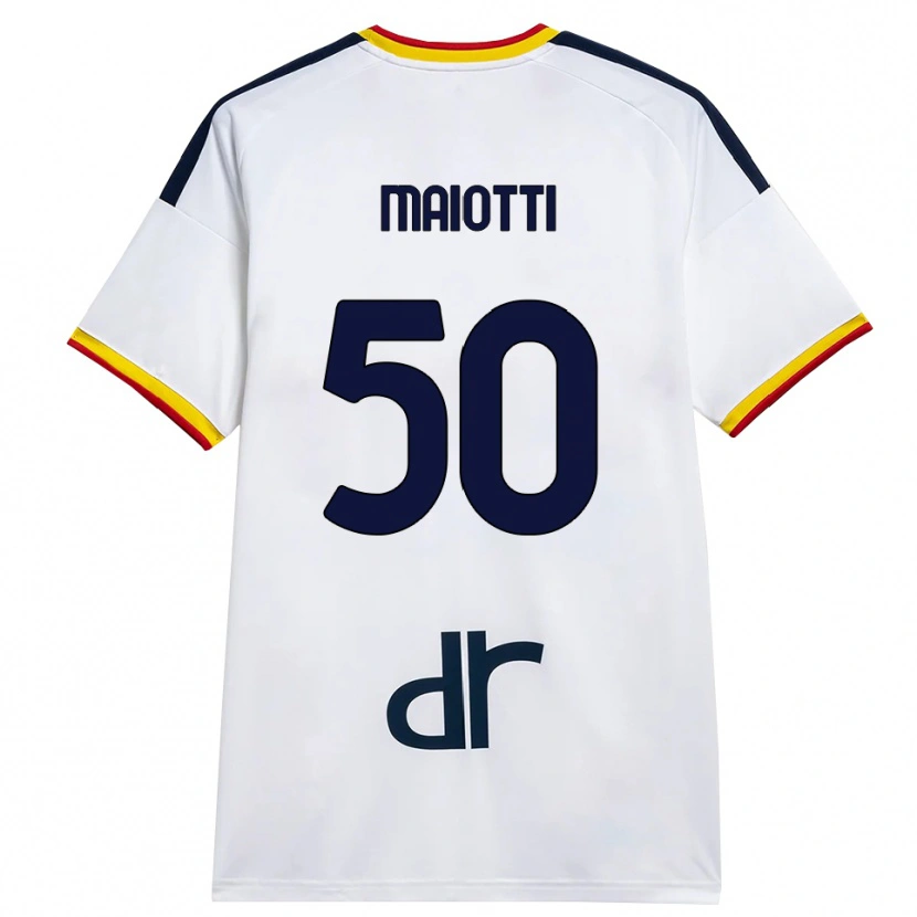 Danxen Dame Sebastiano Maiotti #50 Hvit Gul Rød Bortetrøye Drakt Trøye 2026/27 Skjorter T-Skjorte