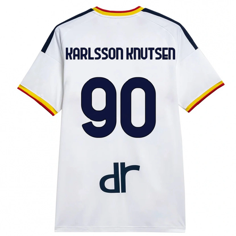 Danxen Dame Storm Karlsson Knutsen #90 Hvit Gul Rød Bortetrøye Drakt Trøye 2026/27 Skjorter T-Skjorte
