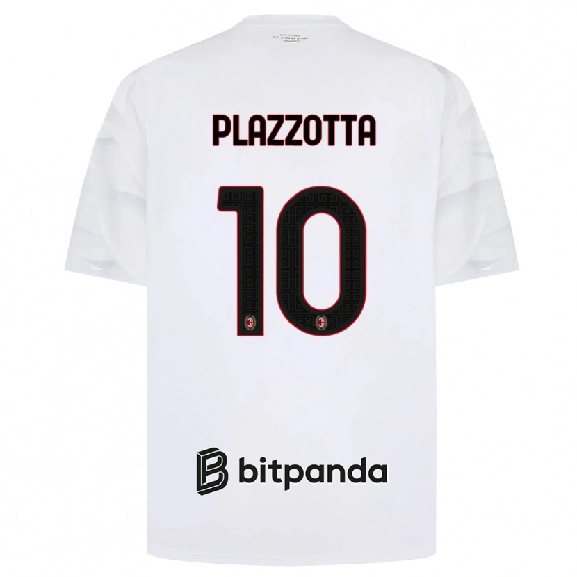 Danxen Dame Filippo Plazzotta #10 Hvit Rød Svart Bortetrøye Drakt Trøye 2026/27 Skjorter T-Skjorte